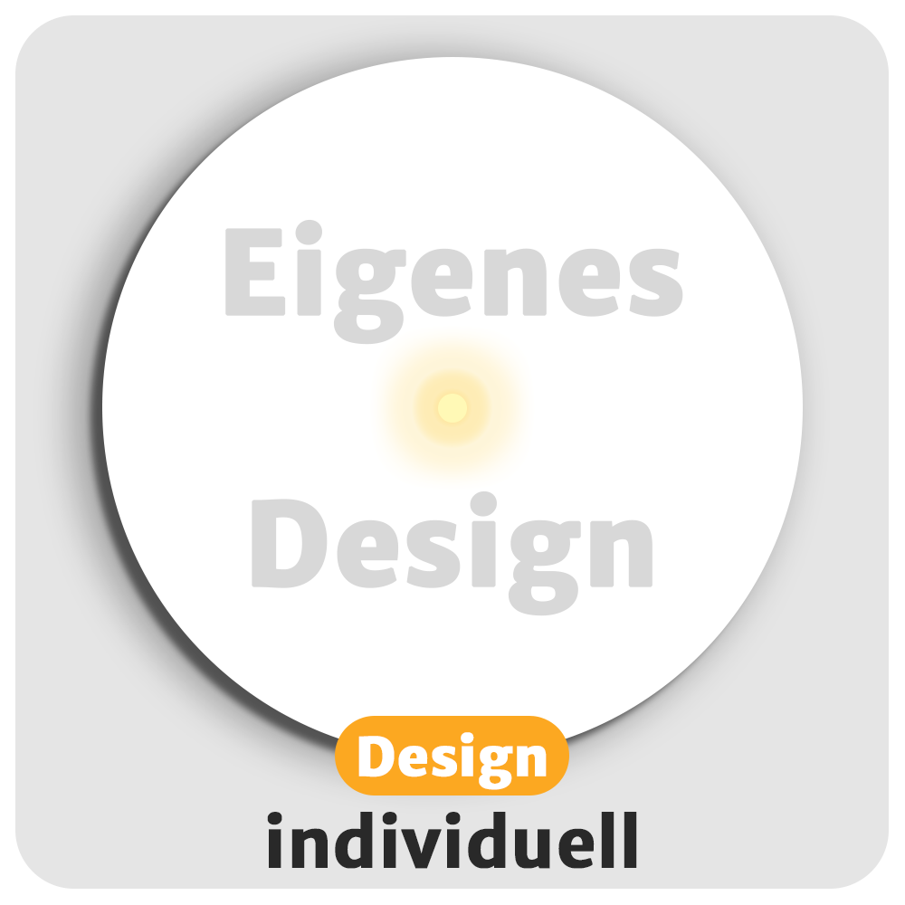 Leuchtende LED-Untersetzer | Eigenes Design | rund
