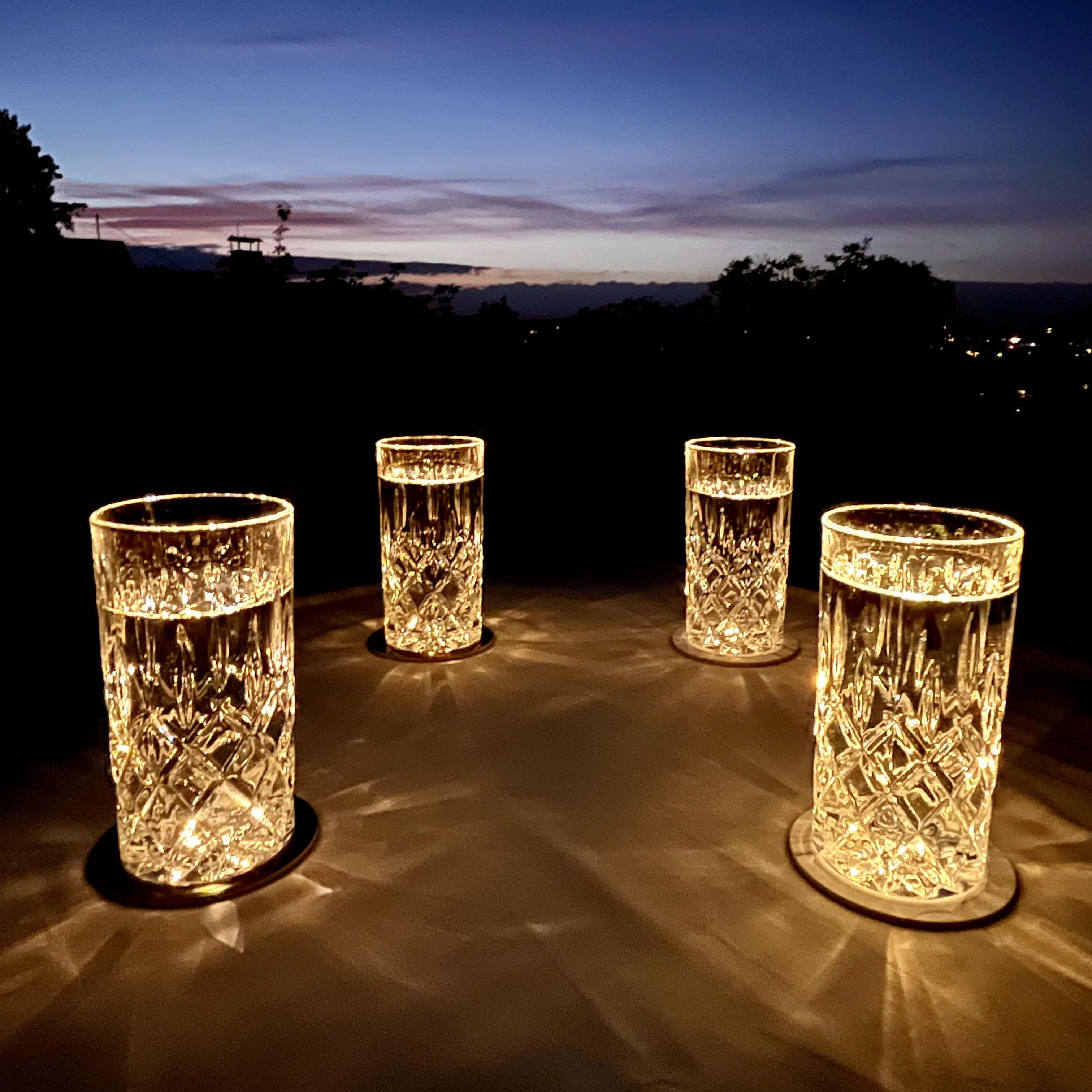Glowing LED Coasters with Free Replacement Batteries